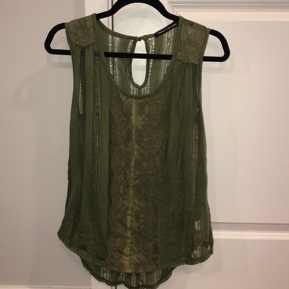 Textured flowy tank top